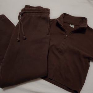 Aritzia rich mocha brown matching set